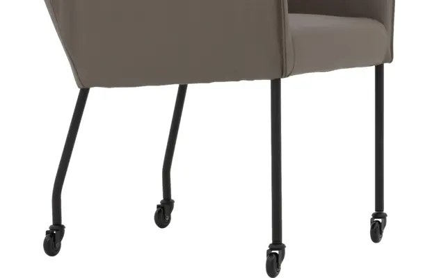 Goossens excellent eetkamerstoel leogang grijs leer - 8222227-08 2